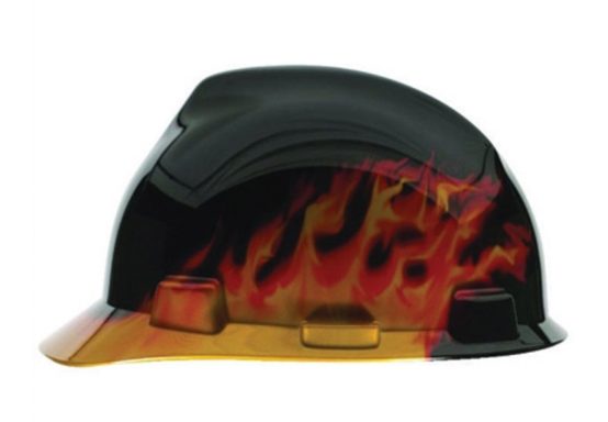 Casco V-Gard Tipo Gorra – Diseño Fuego