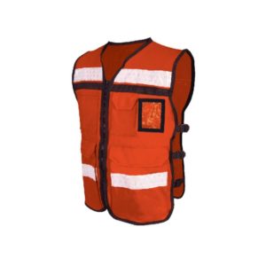 Chaleco Rescatista De Gabardina Abierto - Anaranjado