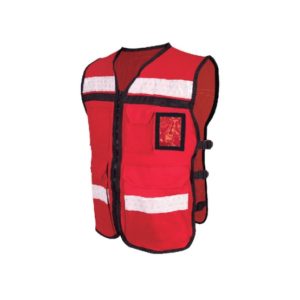 Chaleco Rescatista De Gabardina Abierto - Rojo