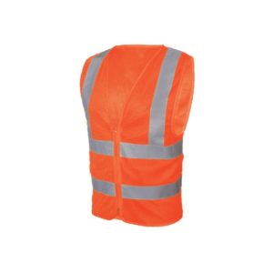 Chaleco Tejido Tricot De Alta Visibilidad - Anaranjado