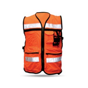 Chaleco Tipo Rescatista Alta Visibilidad Anaranjado