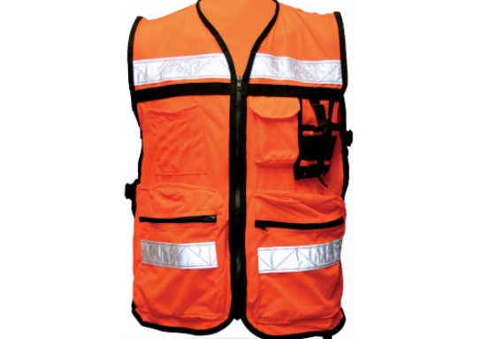 Chaleco Tipo Rescatista Alta Visibilidad Anaranjado