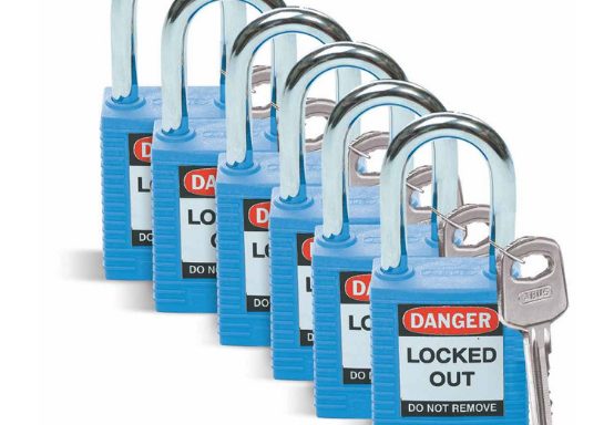 Paquete de 6 Candados, Plástico/Acero – Azul